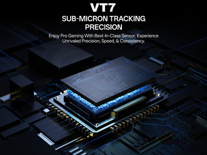 Mouse Gamer Sem Fio Rapoo VT7 MAX /VT7 Taxa de Sondagem Sem Fio Verdadeira de 8K 53g Leve Até 750h de Duração da Bateria