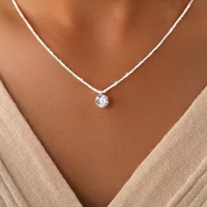 Colar Clássico Coroa TEN CARATS s925 Prata Esterlina Moissanite VVS1 para Mulheres Joia Certificada GRA Presente com frete grátis