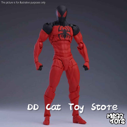 Boneco Homem-Aranha Feito à Mão Modelo Personalizado Brinquedo CT Preto Vermelho Homem-Aranha Boneco de Ação para Crianças Presente Colecionável da MessToys
