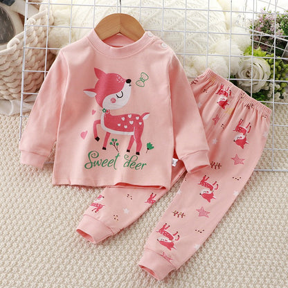 Cute Minnie Little Girl's Set 2024 Children's Cartoon baby girls clothes Spring Baby boys clothes Toddler Print kids clothes Set