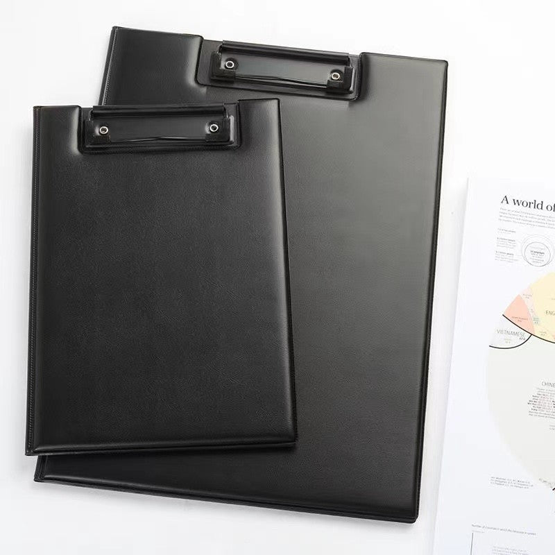 KOBEST A4 Leather Cover Writing Pad Board with Clip Business Office Supplies A5 Signature Folder for Students