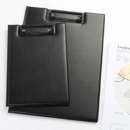 KOBEST A4 Leather Cover Writing Pad Board with Clip Business Office Supplies A5 Signature Folder for Students