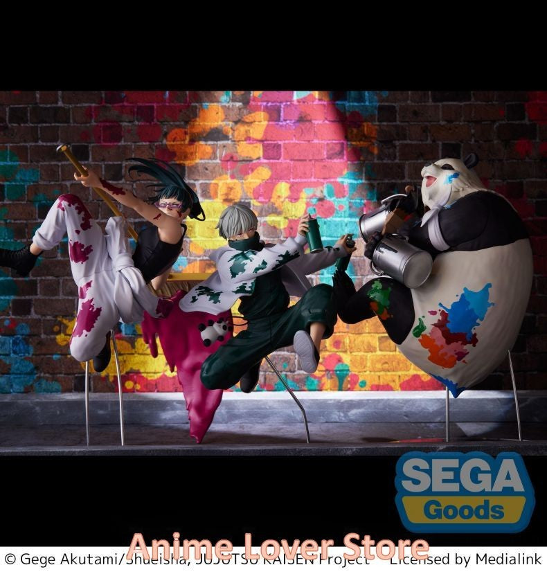 Em estoque SEGA Jujutsu Kaisen GRAFFITI BATTLE Fushiguro Megumi Kugisaki Nobara Panda Gojo Satoru Figuras de Anime Brinquedos Originais