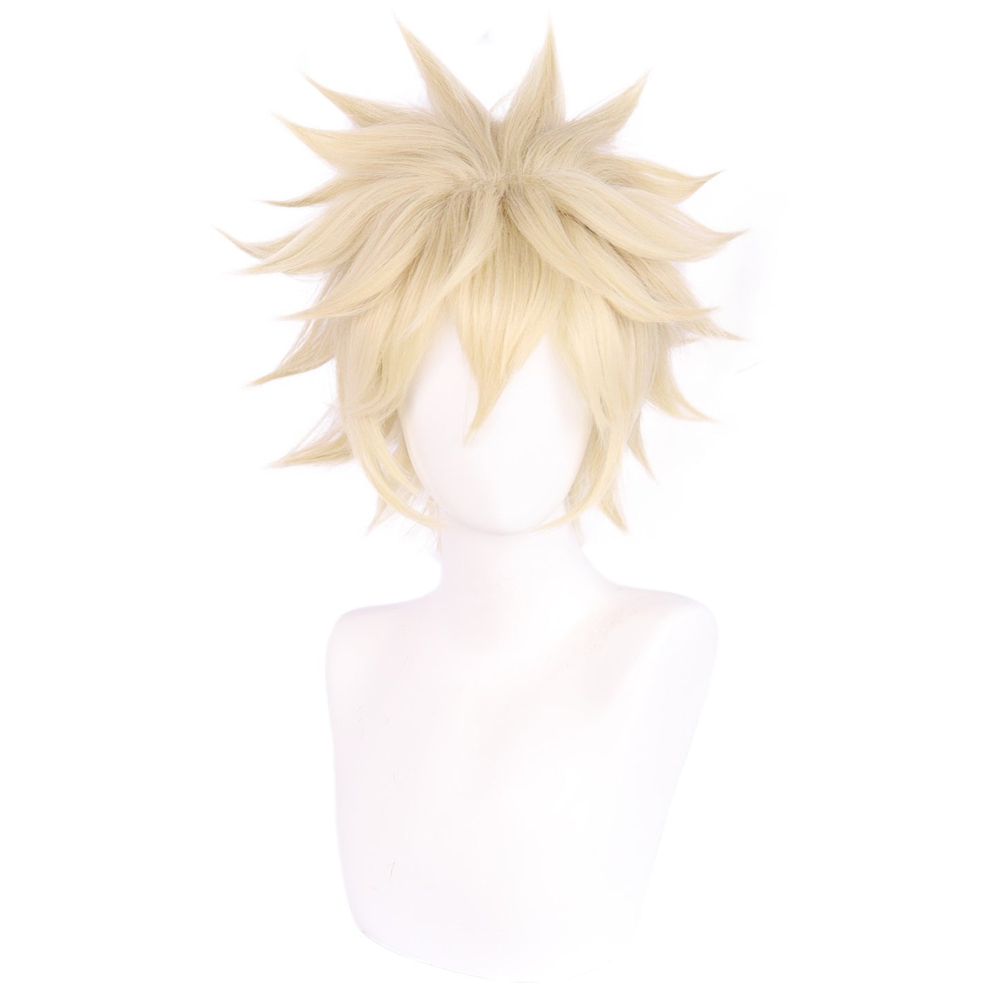 Synthetic Short Straight Yellow Denki Kaminari Cosplay Wig for Halloween Thanksgiving Day Christmas