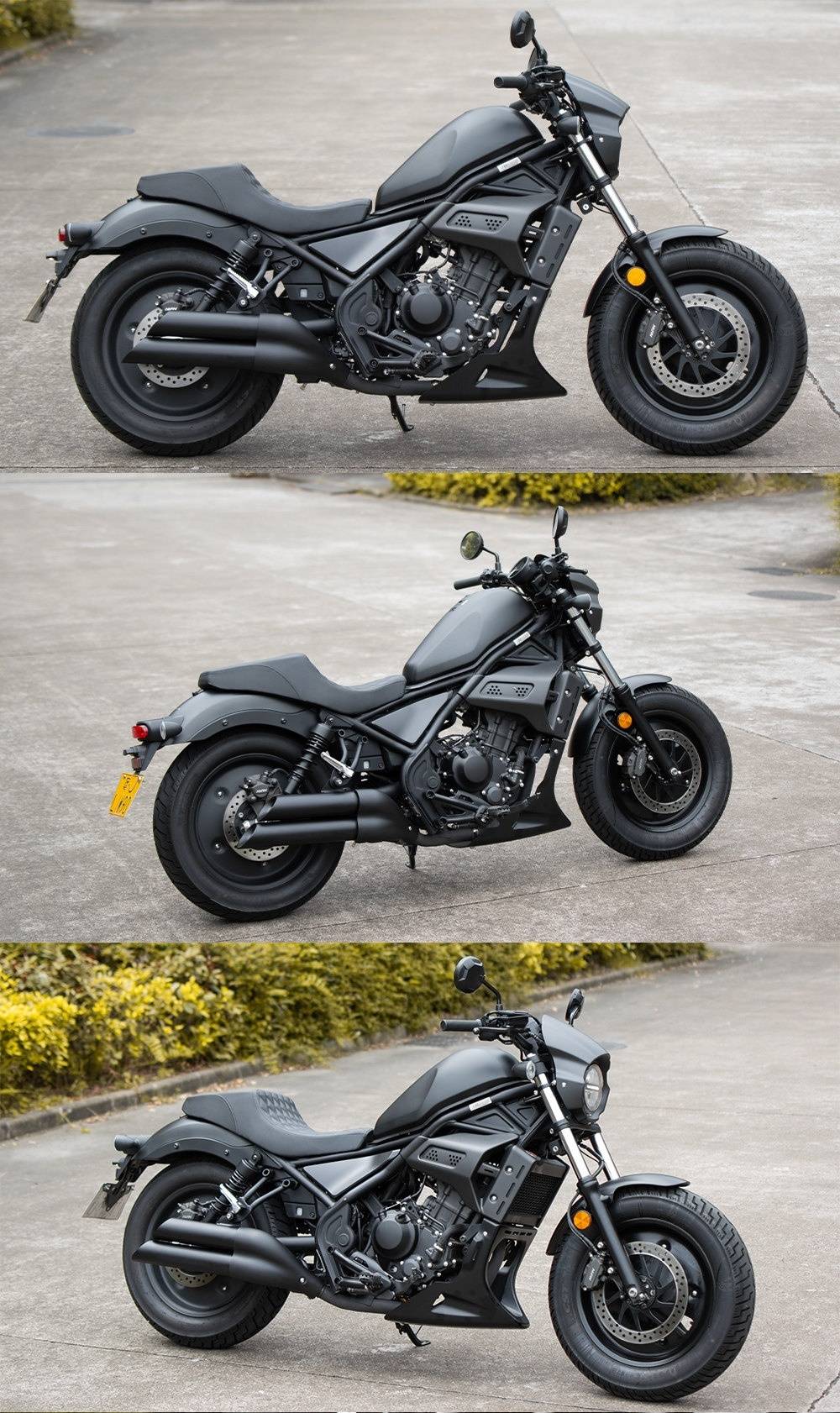 For Honda CM300/Rebel 300 modification parts: stainless steel exhaust tail section, double-tube muffler, rear section