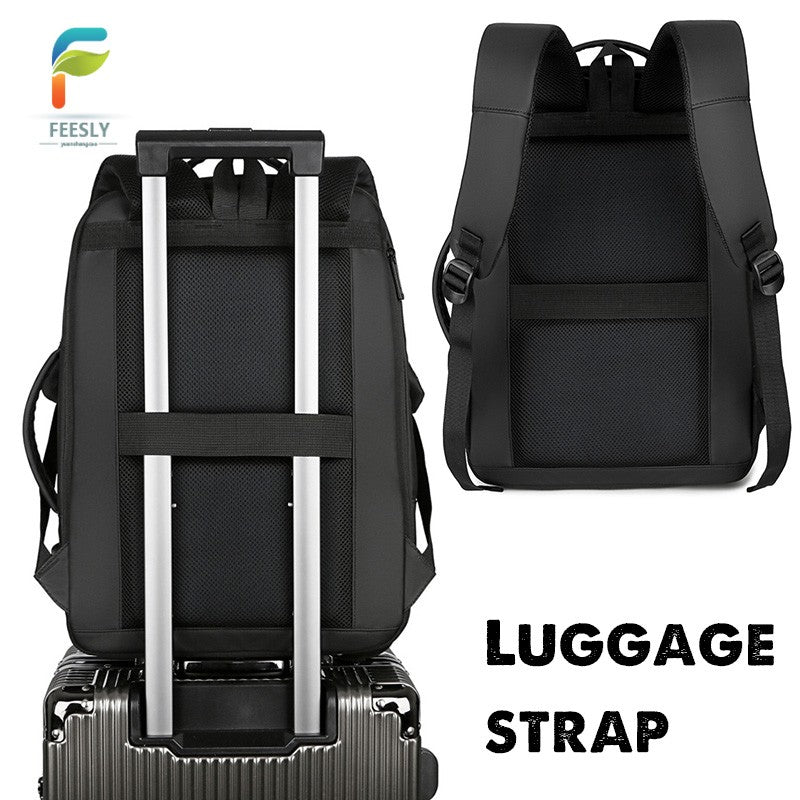 1Pcs Expandable Travel Backpack, Business casual men's backpack,with USB charging,waterproof fabric,suitable for daily commuting