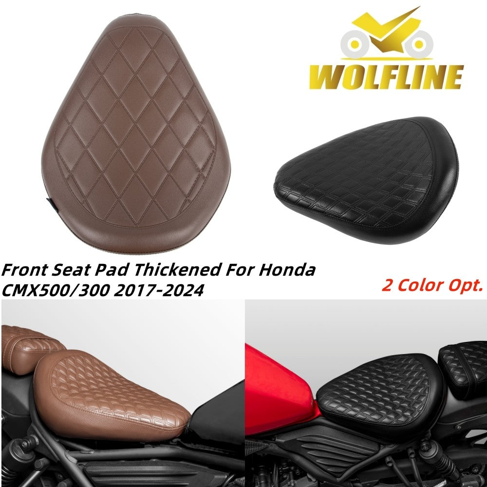 Almofada de Assento Dianteiro Solo WOLFLINE para Honda CMX500 300 2017-2024 Almofada de Banco Traseiro de Assento de Condução Engrossada Acessórios Suaves para Motocross