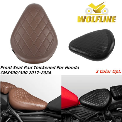 Almofada de Assento Dianteiro Solo WOLFLINE para Honda CMX500 300 2017-2024 Almofada de Banco Traseiro de Assento de Condução Engrossada Acessórios Suaves para Motocross