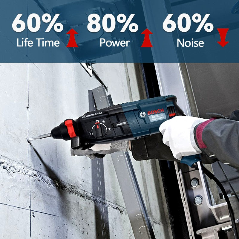 Martelete Rotativo Bosch GBH2-26/28, Furadeira de Impacto Para Concreto, Pedra, Tijolo e Parede, Elétrica Profissional de Serviço Pesado