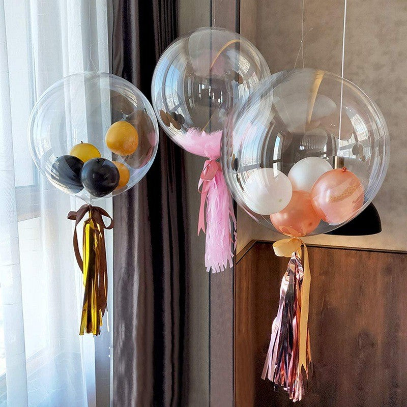 12/20/24/36inch Transparent Bobo Balloons DIY Wedding Birthday Party Decoration Can Be Filled PVC Bubble Balloon