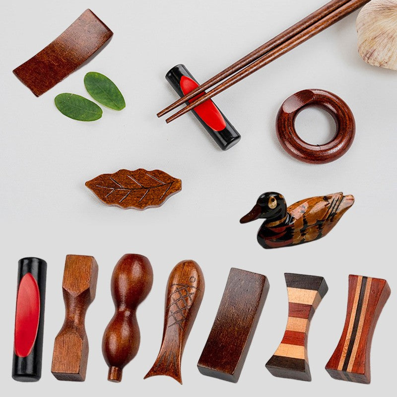 Descanso de hashis estilo japonês, suporte de madeira para colher e hashis, prateleira decorativa, acessórios para mesa de jantar ????