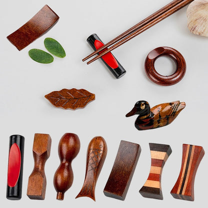 Descanso de hashis estilo japonês, suporte de madeira para colher e hashis, prateleira decorativa, acessórios para mesa de jantar ????