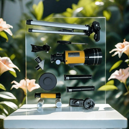 Telescópio 70300, Telescópio Monocular Portátil SUNCORE - Telescópio de Alta Potência com Abertura de 70mm para Adultos com Tripé e Adaptador de Celular