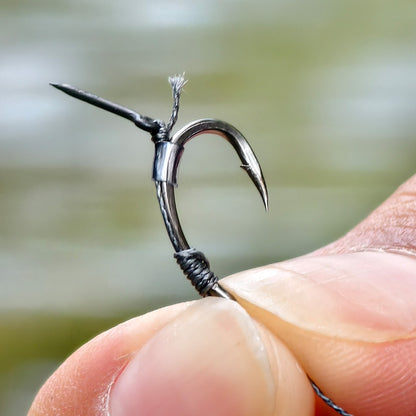 Conjunto de 6 Anzóis Sougayilang para Pesca de Carpa Europeia, Afiados com Múltiplas Camadas de Reforço de Afiação na Ponta para Pesca de Carpa