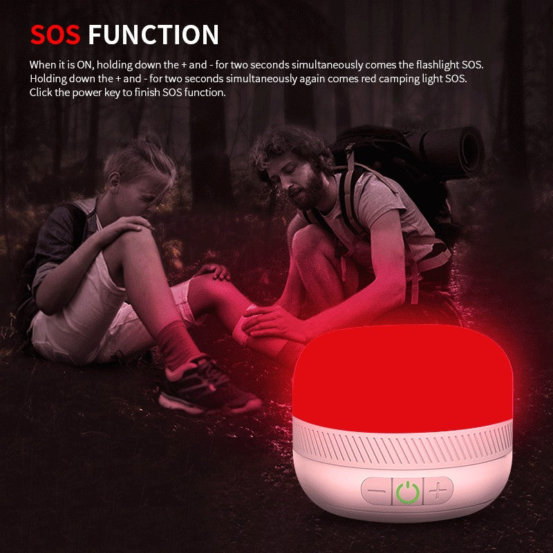 Lanterna de acampamento LED externa LV10 230 horas Recarregável com ímã Acessório de iluminação Luz de emergência portátil