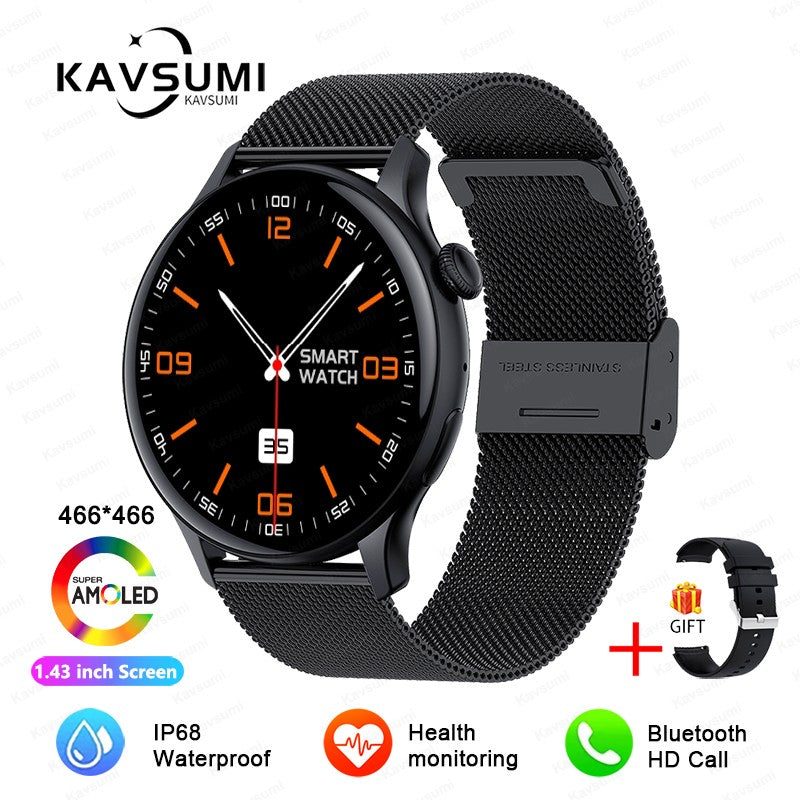 Smartwatch Feminino 2025 NFC Amoled HD GPS Monitor Cardíaco Bluetooth Ligações à Prova D'Água Para Mulheres Presente