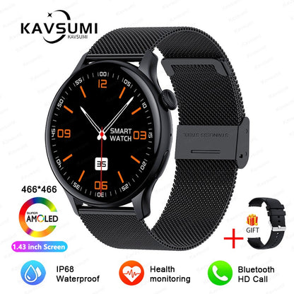 Smartwatch Feminino 2025 NFC Amoled HD GPS Monitor Cardíaco Bluetooth Ligações à Prova D'Água Para Mulheres Presente