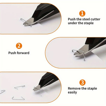 1PC staple remover, staple puller, letter opener and staple remover 2-in-1 set, suitable for office, home and school.
