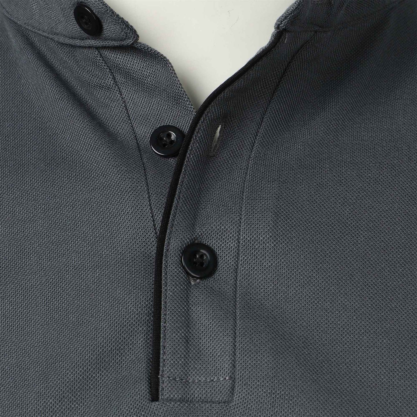 Men's short-sleeved stand-up collar top casual fashion daily solid color short-sleeved stand-up collar T-shirt casual top