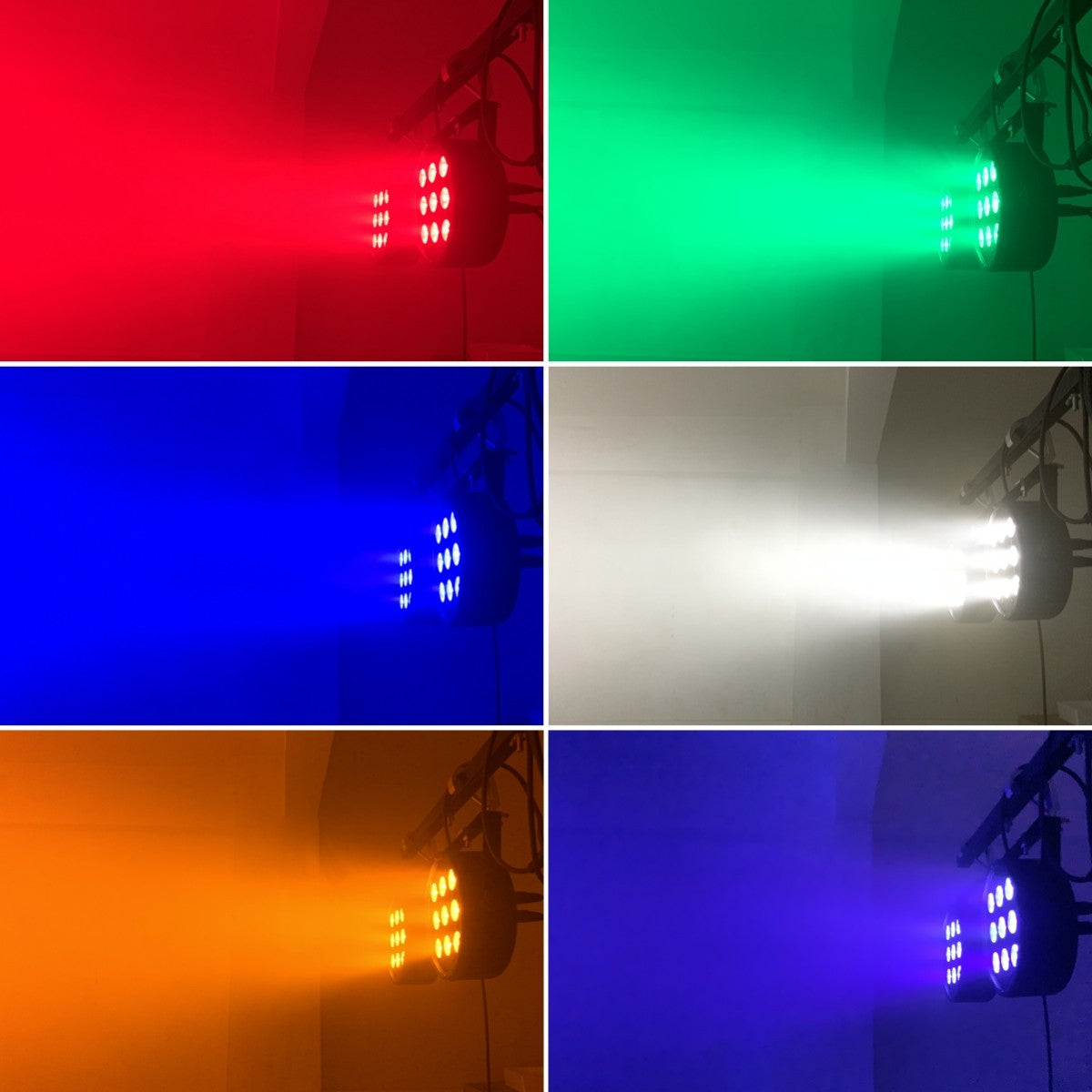 4Pcs LED PAR Light 18X18W RGBWA+UV Remote control disco light Flat Par Light  Family Birthday Party Theater Wedding KTV Bar