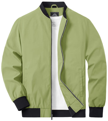 TACVASEN Lightweight Spring Windbreaker Mens Bomber Jackets Outdoor Basketball Jakcets Sportswear Coats With Pocket Casual Tops