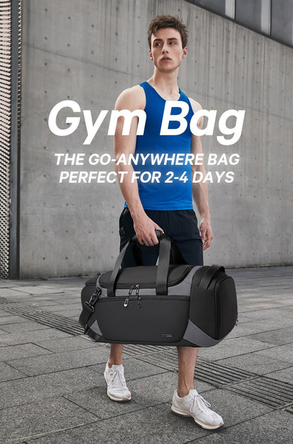 BANGE Sports Waterproof Duffel Bags With Shoe Compartment 21 Inch Gym Bag For Men With Wet and Dry Compartment Travel Bags Gym