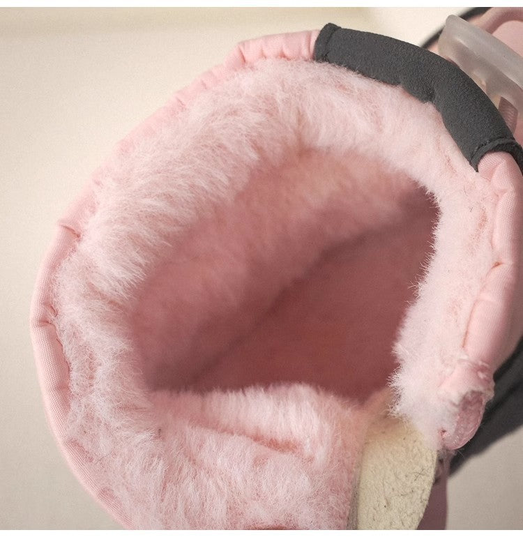 Children's Snow Boots Winter Boys Plush Thicken Platform Cotton Shoes Comfortable Girls Warm Waterproof Fashion Warm Plush Shoes