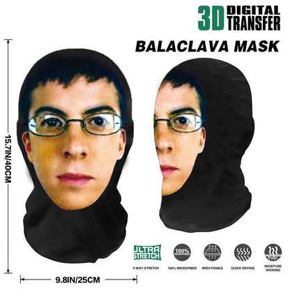 3D Printed Elastic Mesh Full Face Visual Mask Hood Simulation Kanye Kobe Headwear Mascaras Halloween Party Supply Cosplay Props