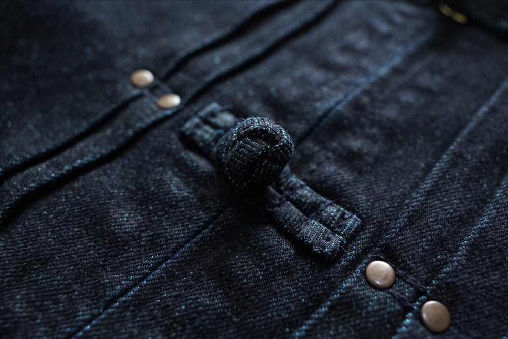 Sauce Zhan Mens Jacket Indigo Selvedge Denim Jacket Jean Jacket Men Vintage Chinese Style Knot Button Loose Fit