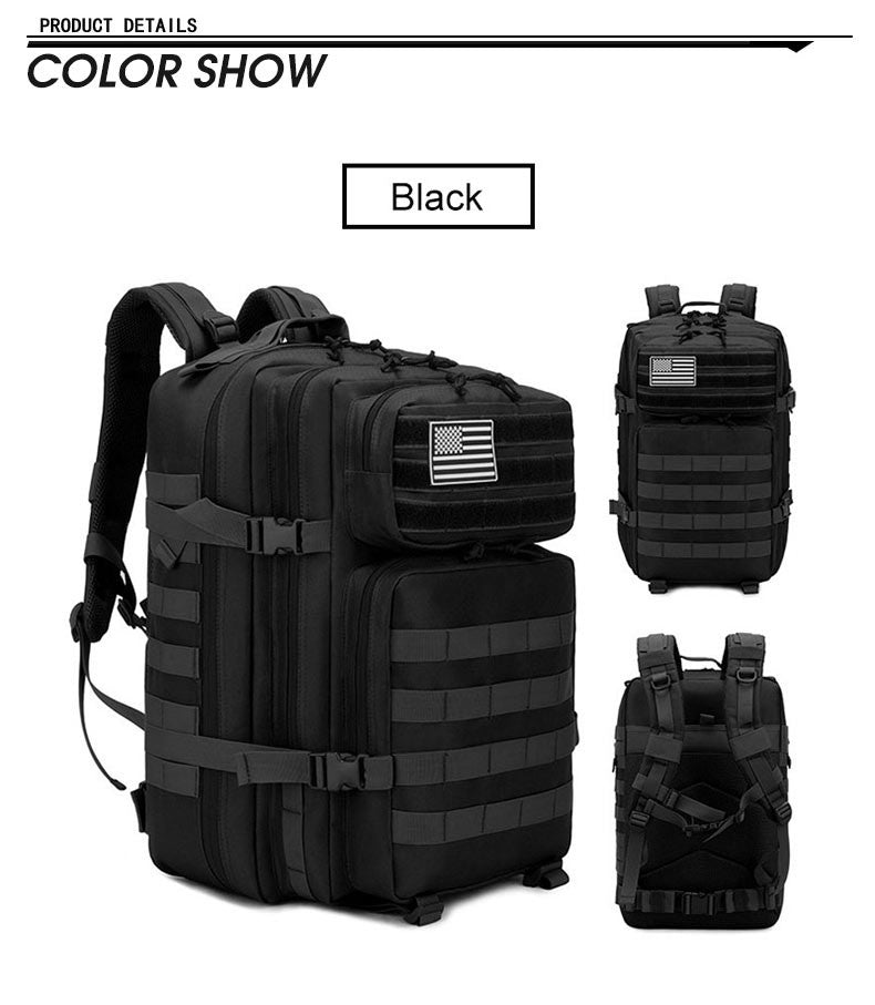Mochila Tática Masculina 50L Viagem Grande Capacidade Masculina Impermeável Esportes ao Ar Livre Bolsas Multifuncionais