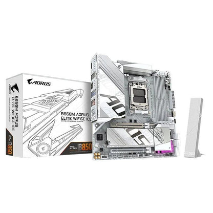 GIGABYTE B850M AORUS ELITE WIFI6E ICE New Motherboard supports up to AMD Ryzen 9000 series 12+2+2 power supply / Socket AM5