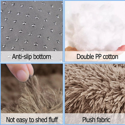 Cama Redonda para Cães, Cama Quente de Inverno para Gatos, Cesto de Pelúcia para Cães, Cama Lavável para Pequenos, Médios e Grandes Cães, Sofá para Gatos