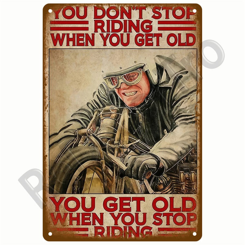 Retro Motor Oil Gas Tyre Racing Tin Sign Poster Iron Plates Metal Sign Garage Bar Pub Club Man Cave Home Decor Wall Decor Art