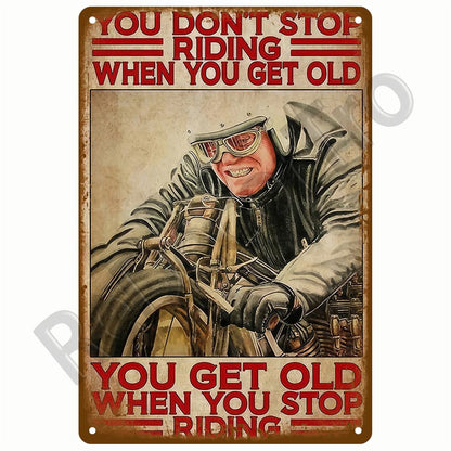 Retro Motor Oil Gas Tyre Racing Tin Sign Poster Iron Plates Metal Sign Garage Bar Pub Club Man Cave Home Decor Wall Decor Art