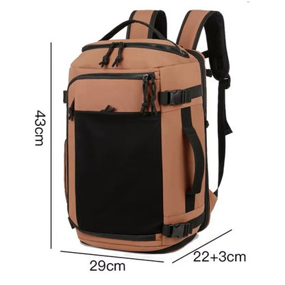 Mochila Unissex Estilo Executivo Moderno Grande Espaço Multifuncional Adequada para Malas de Rodinha Viagens Curtas Bolsa de Ombro Expansível