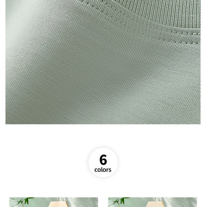 64% Cotton 25% Bamboo Fiber Cool T Shirt Men Short Sleeve Summer Tops For Men Round Neck Skin Friendly Solid Color Male Clothes