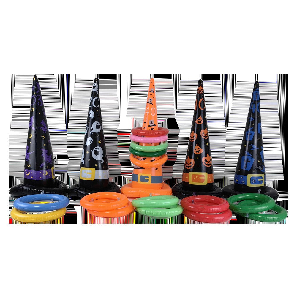 Halloween Party Fun Throwing Game Inflatable Witch’s Hat Indoors Outdoors Family Gathering Toss Game