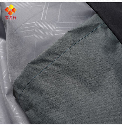 Jaqueta de Trabalho Leve com Capuz, Corta-Vento Refletivo Impermeável Resistente à Abrasão para Exterior