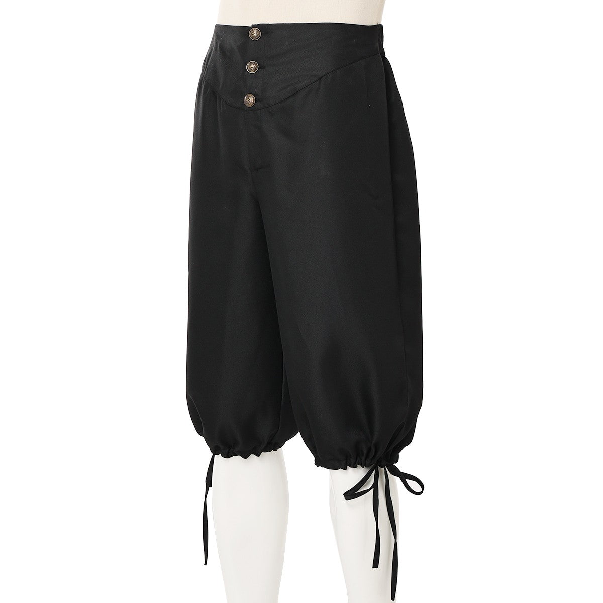Calções de Fantasia de Pirata Calças de Pirata Calças Medievais Renascentistas Viking Cosplay com Amarração nas Costas