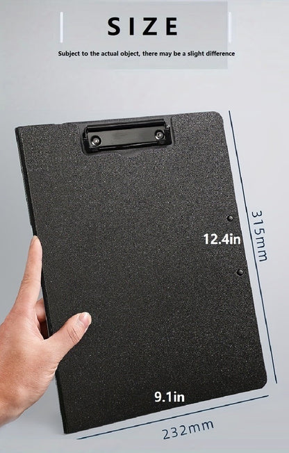 A4 File Folders Clipboard Double Clip Clip Board 100 Sheets Office Documents Organizer Writing Pad Paper Storage School Supplies