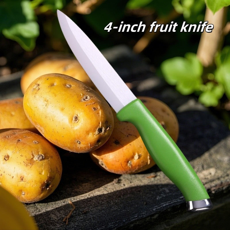 Faca de Cerâmica 4 5 6 Polegadas Conjunto de Facas de Cozinha Lâmina Branca Chef Utilitária Descascar Vegetais Fatiar Facas de Cerâmica Acessórios de Cozinha