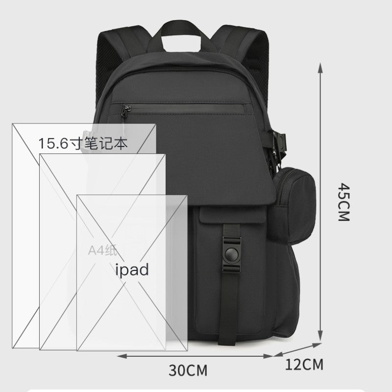 Mochila Masculina Simples e Moderna - Grande Capacidade, Compartimento para Laptop, Vários Bolsos, Ideal para Estudantes e Viagens