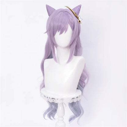STOCK Keqing Wig Game Genshin Impact Cosplay Gradient Cosplay Wig DokiDoki Genshin Impact Keqing Cosplay Dyeing Hair
