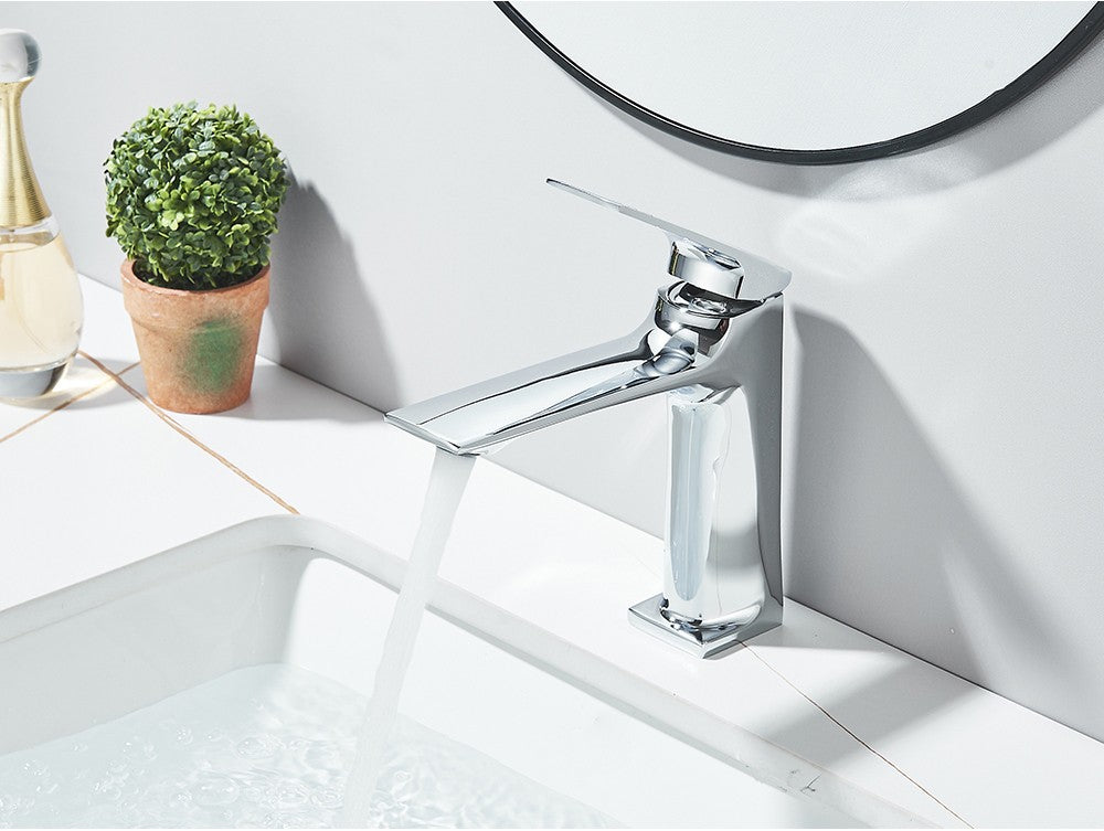 Black Bathroom Faucet Deck Mounted Bathroom Sink Mixer Tap Single Lever Basin Sink Mixer Faucets Chrome/White/Grey/Brushed Gold