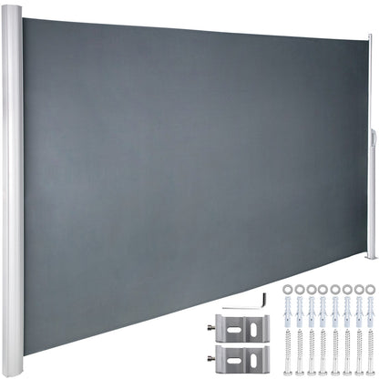 SucceBuy Retractable Side Awning Outdoor Patio Screen Fence Privacy Divider Garden  Pool Patio Terrace Sun Shade Wind Screen