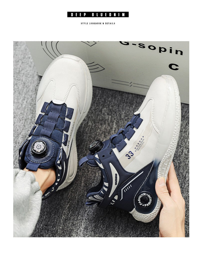 Tênis Masculino com Fivela Rotativa Confortável Antiderrapante Cadarço Durável para Atividades ao Ar Livre