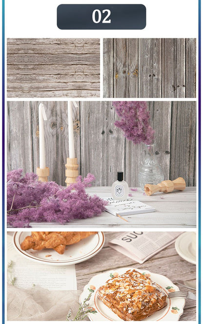Marble Photography Backdrops 57*87CM 2 Sided Wood Grain Photo Background Wallpaper Studio Waterproof Products Photographic Props