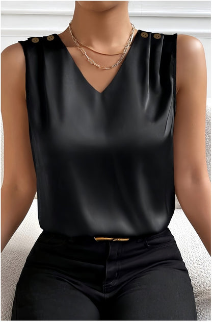 Solid Casual Loose Sleeveless Blouses For Women Fashion Summer Women's Oversized Shirts And Blouses Elegant Youth Female Tops