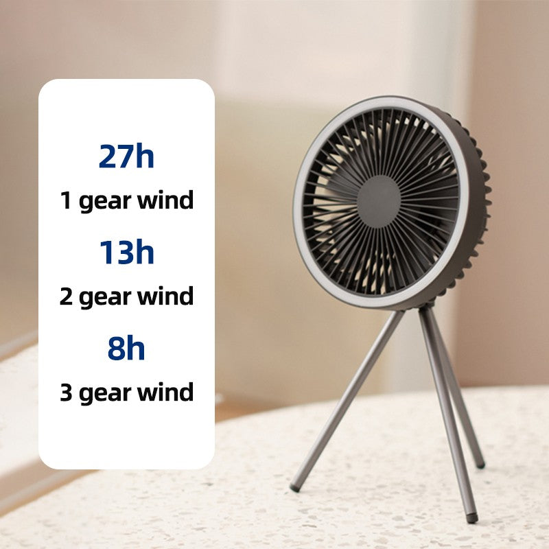 10000mAh 4000mAh Camping Fan Rechargeable Desktop Portable Circulator Wireless Ceiling Electric Fan with Power Bank LED Lighting