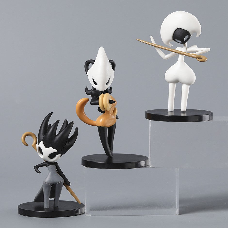 6 peças Hollow Knight Silksong The Knight Hornet Sherma Lace Phantom Shakra PVC Figuras Modelo Enfeites Brinquedos Coleção Presente